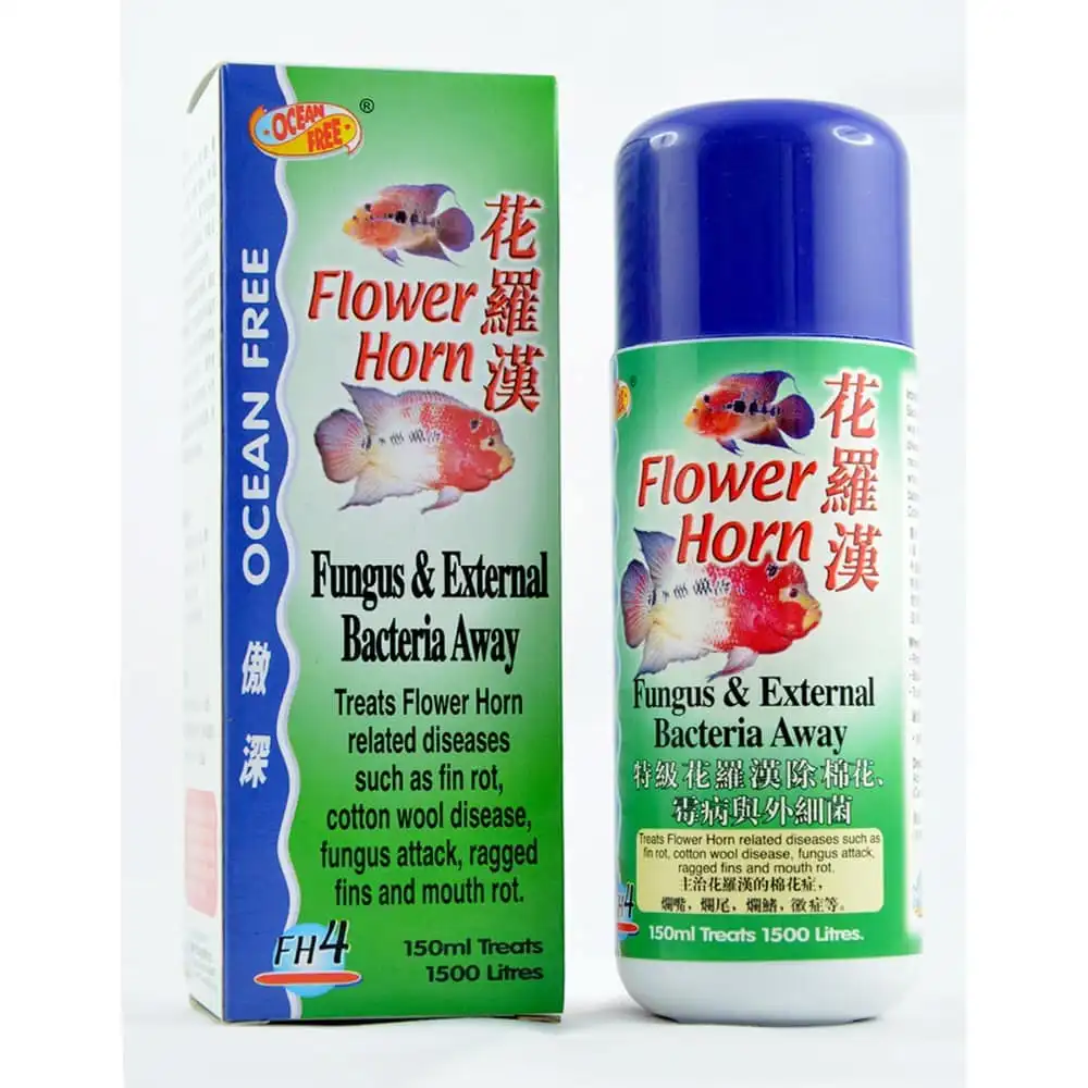 OceanFree Flowerhorn Fungus and External Bacteria Away FH4 150 Ml OFFT13 1