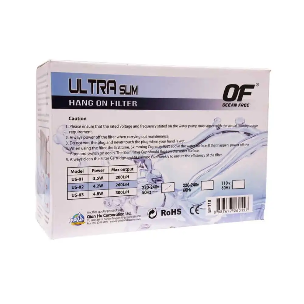 OceanFree Ultra Slim Hang On Filter US 03 OFHF03 5