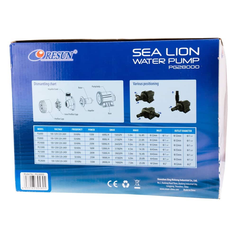Resun Sea Lion Submersible Pond Pump PG 28000 RESP02 2