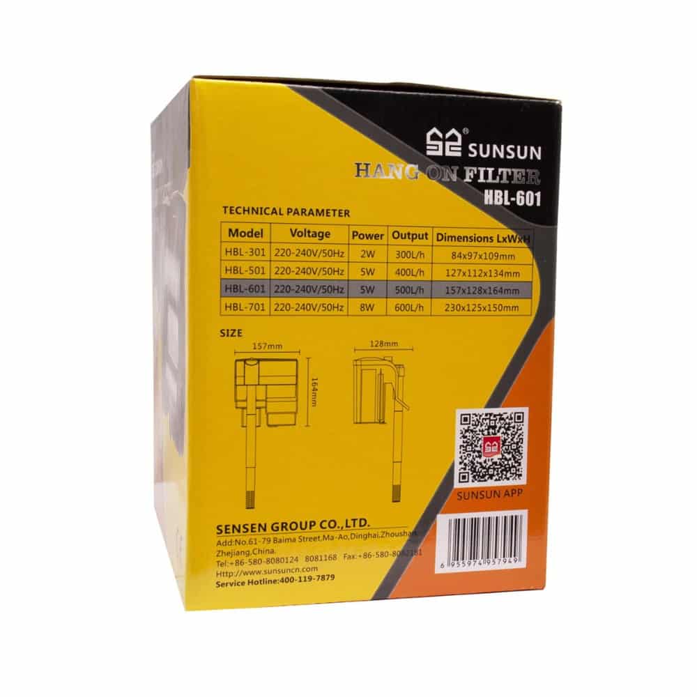 Sunsun Hang On Filter HBL 601 SSHF11 4